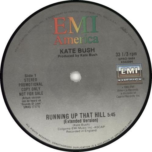 Kate Bush Running Up That Hill US Promo 12